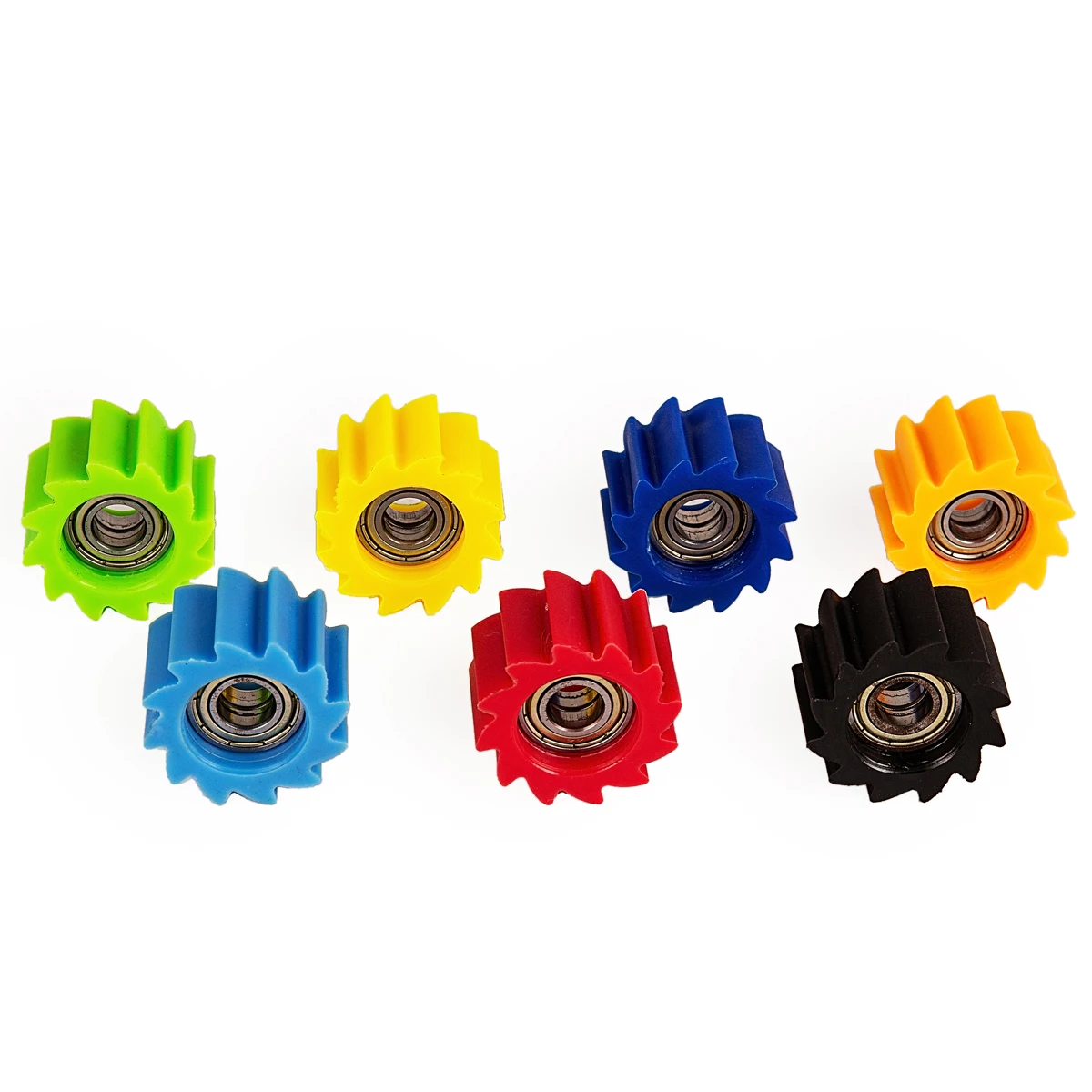 

Motorcycle Universal M8 M10 Guide Serrated Chain Rollers Multicolor Tensioner Pulley Wheel Motocross Bearing Accessories