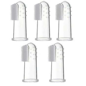 

Kids Baby Infant Soft Silicone Finger Toothbrush Teeth Massager Gum Brush 5Pcs