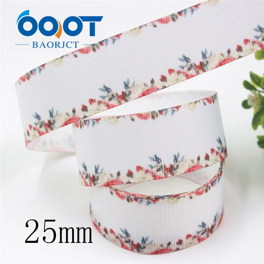 I-191007-2379 OOOT BAORJCT I-19625-1439, 38 мм, 10 ярдов Цветочные термотрансферные печатные корсажные ленты, Свадебная вечеринка украшения DIY материалы - Цвет: I-191007-2379