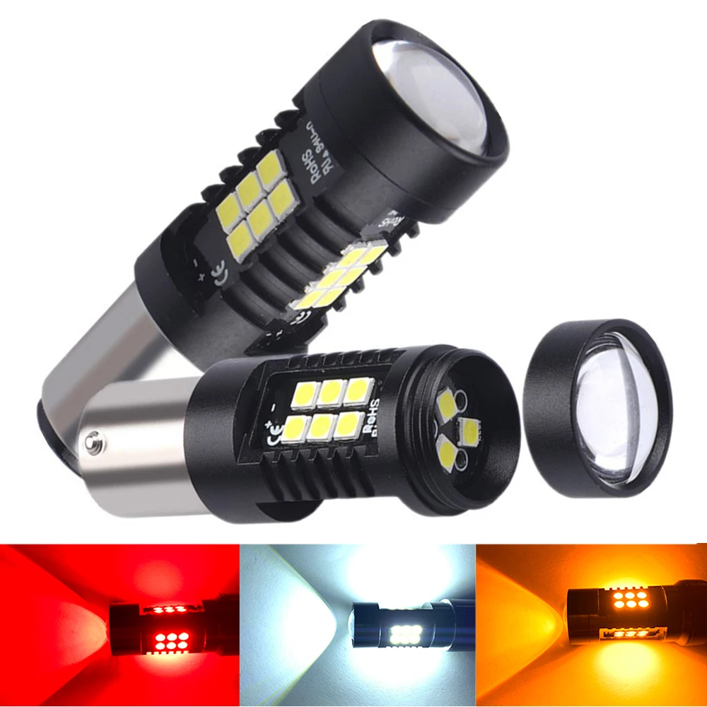 Bombillas LED CENMOLL P21/5W Rojas - 3200 LM, 12V-24V, Compatibles 1157 BAY15D, Para Luces De Freno, Intermitentes Y Marcha Atrás