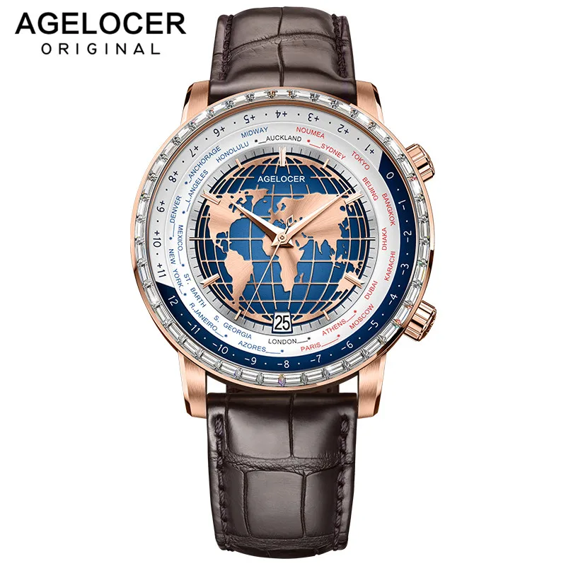 Часы мужские механические золотистые роскошные|Механические часы| |