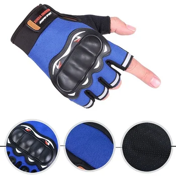 

Motorbike Half Gloves Finger Electric Motorcycle Summer Leather Biker Gloves Moto Accessories Handschoenen