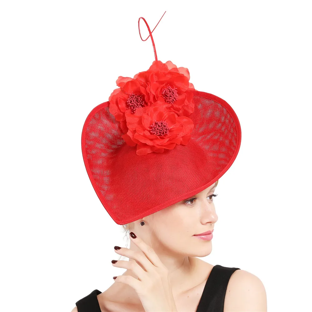Big millinery, вуалетки, Шляпа Дерби с причудливыми цветами, роскошные женские головные уборы, аксессуары, женский головной убор, повязки на голову, модная Федора