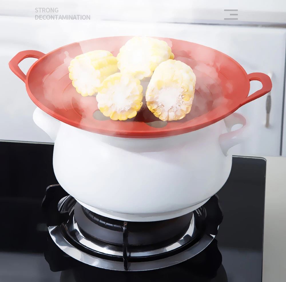 Silicone lid Spill Stopper Cover For Pot Pan Kitchen Accessories Cooking Tools Flower Cookware Home Kitchen Accessories Gadgets