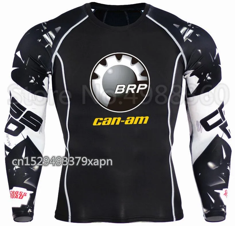 BRP can-am team принт компрессионная Футболка мужская одежда с длинным рукавом