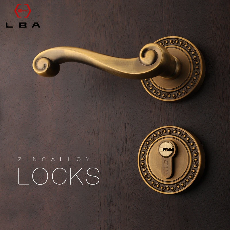  LBA Big Home Goods High Grade Personal Protection Home Door Lock European Light luxury Zinc Alloy S - 4000244735951