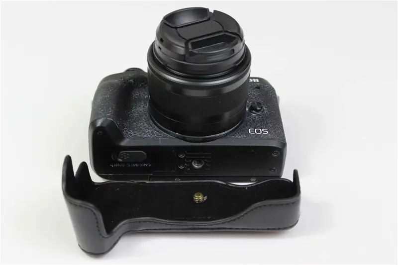 Чехол-сумка из искусственной кожи для камеры Canon EOSM6 Mark II EOSM6II, полное покрытие камеры с ремешком, черный, коричневый, кофейный цвет