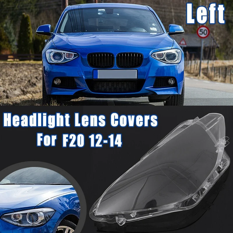 Головной светильник, крышка объектива для BMW X1 F20 116I 118I 120I 2012-, Сменный Чехол - Цвет: Clear