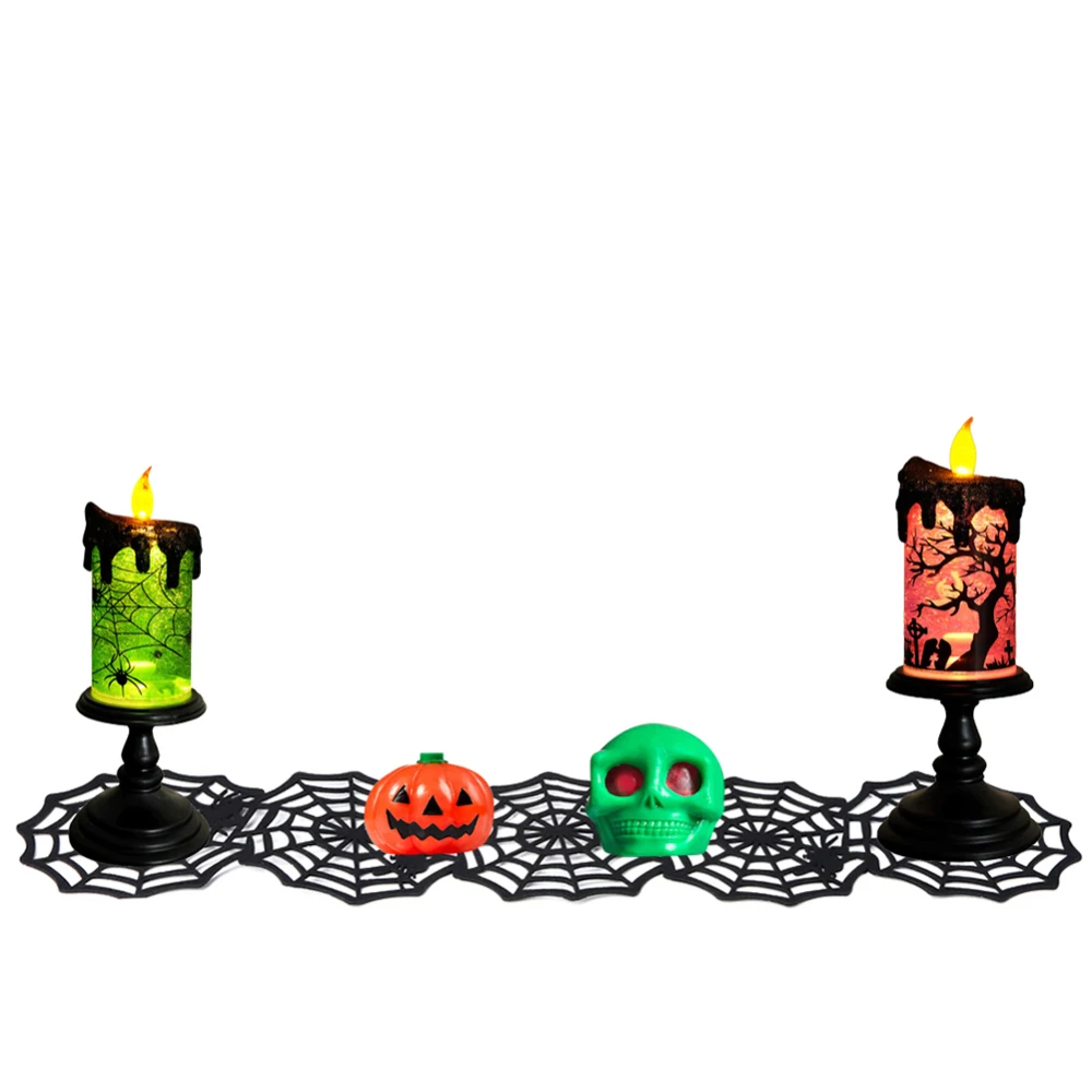 2 шт. Нетканая Ткань Настольная дорожка паук веб сетка Хэллоуин Декор товары для
