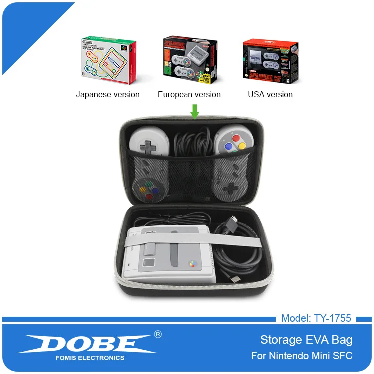 

Mini SFC Host Storgage Bag EVA Bag Storage Box Engraved Version SNES Super Nintendo Console Bag Ty-1755