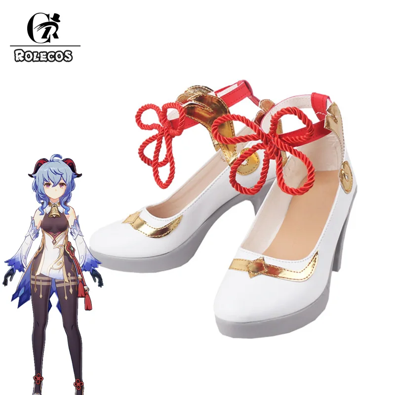 ROLECOS Genshin Impact Ganyu Cosplay Costumes Genshin Impact Cosplay Costumes Ganyu Costume Women Dress Full Set Game Cosplay
