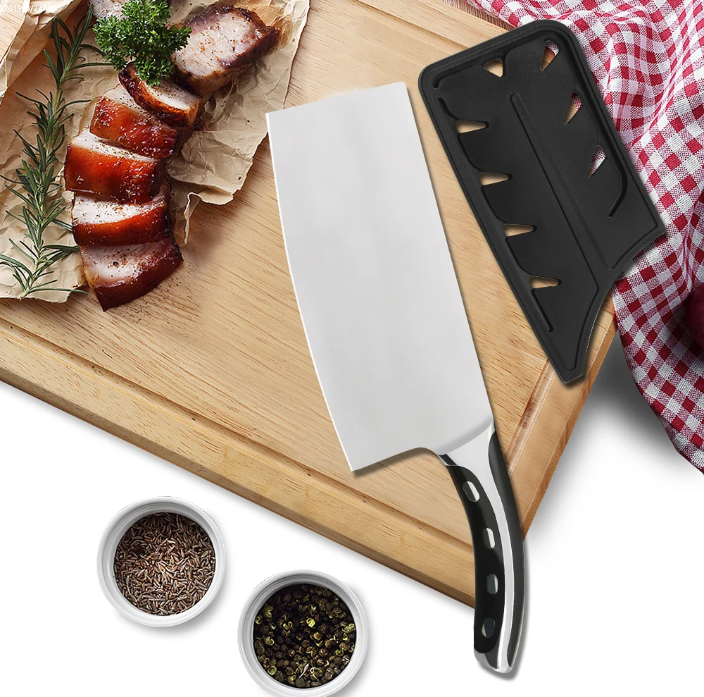 XYj 7 дюймов Кливер 4CR14 из нержавеющей стали, сербийский кухонный нож, разделочный нож, аксессуары для мясника, кухонный нож шеф-повара