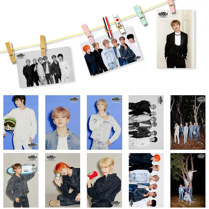 10 шт./компл. NCT DREAM NCT127 альбом прозрачная Фотокарта регулярные-неправильные карты самодельные карты фотокарты бумажные карты