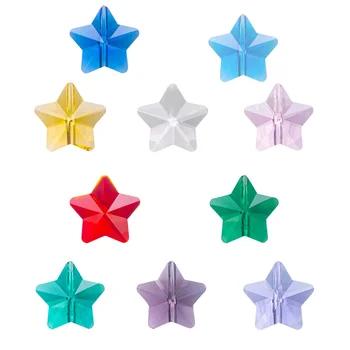 

100Pas Loose Beads Portable Stylish Adorable Crystal Star Beads Loose Beads Crystal Loose Beads for DIY Gift Jewelry