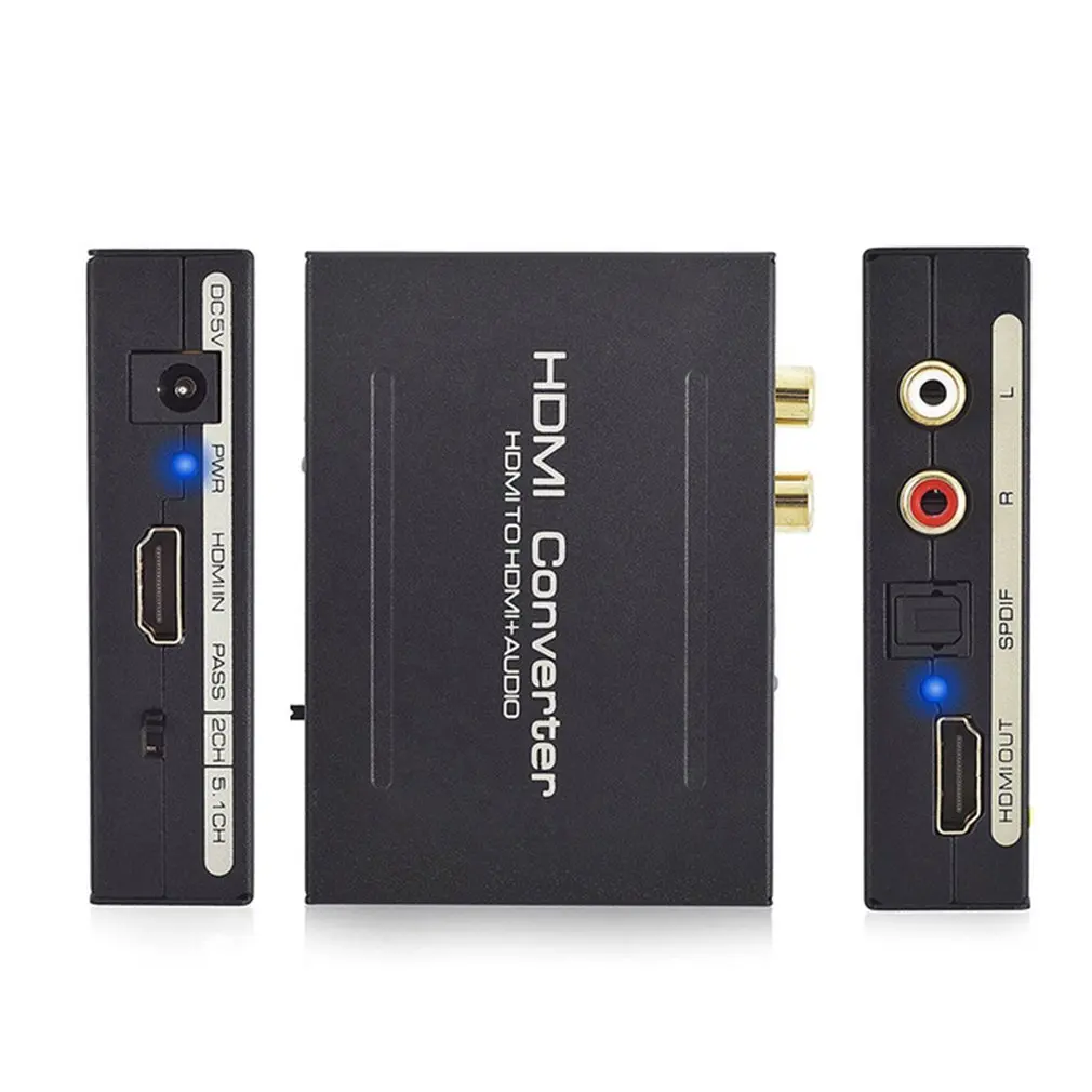 

HD multimedia to HD multimedia Optical TOSLINK SPDIF + 3.5mm Stereo Audio Extractor Converter HDMI Audio Splitter
