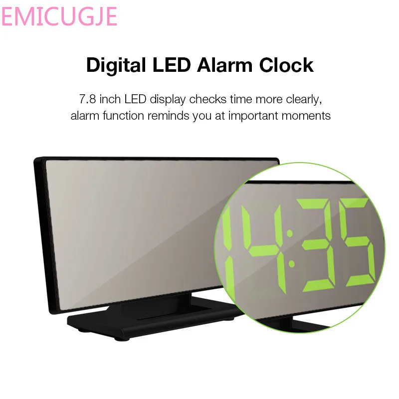 Настольный светильник с ЖК дисплеем usb кабель цифровой будильник светодиодный