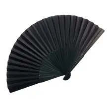 Мужской тканевый складывающийся веер простой практичный легкий складной вентилятор для мужчин мужской(черный, с рисунком сумки