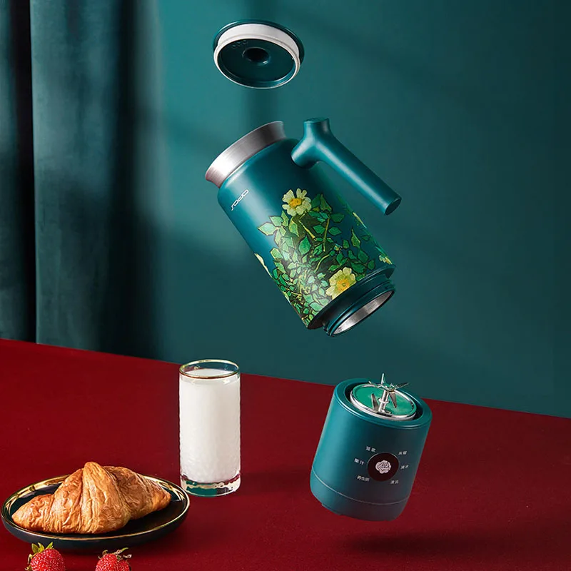 220V Soymilk Maker Machine Split Type Electric Juicer Blender Soya-Bean Milk Rice Paste Maker Automatic Clean Filter-free 300ml