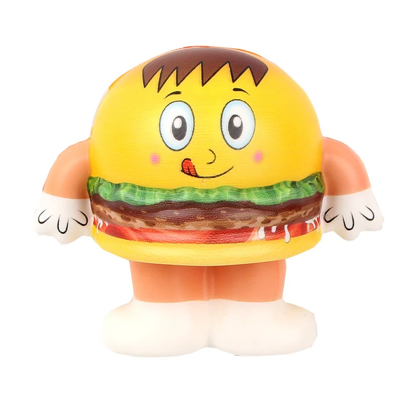 VLAMPO 1 шт. Kawaii Burger Simulation Squishy медленно поднимающаяся мягкая декомпрессионная игрушка для снятия стресса Забавный подарок для маленького ребенка игрушка