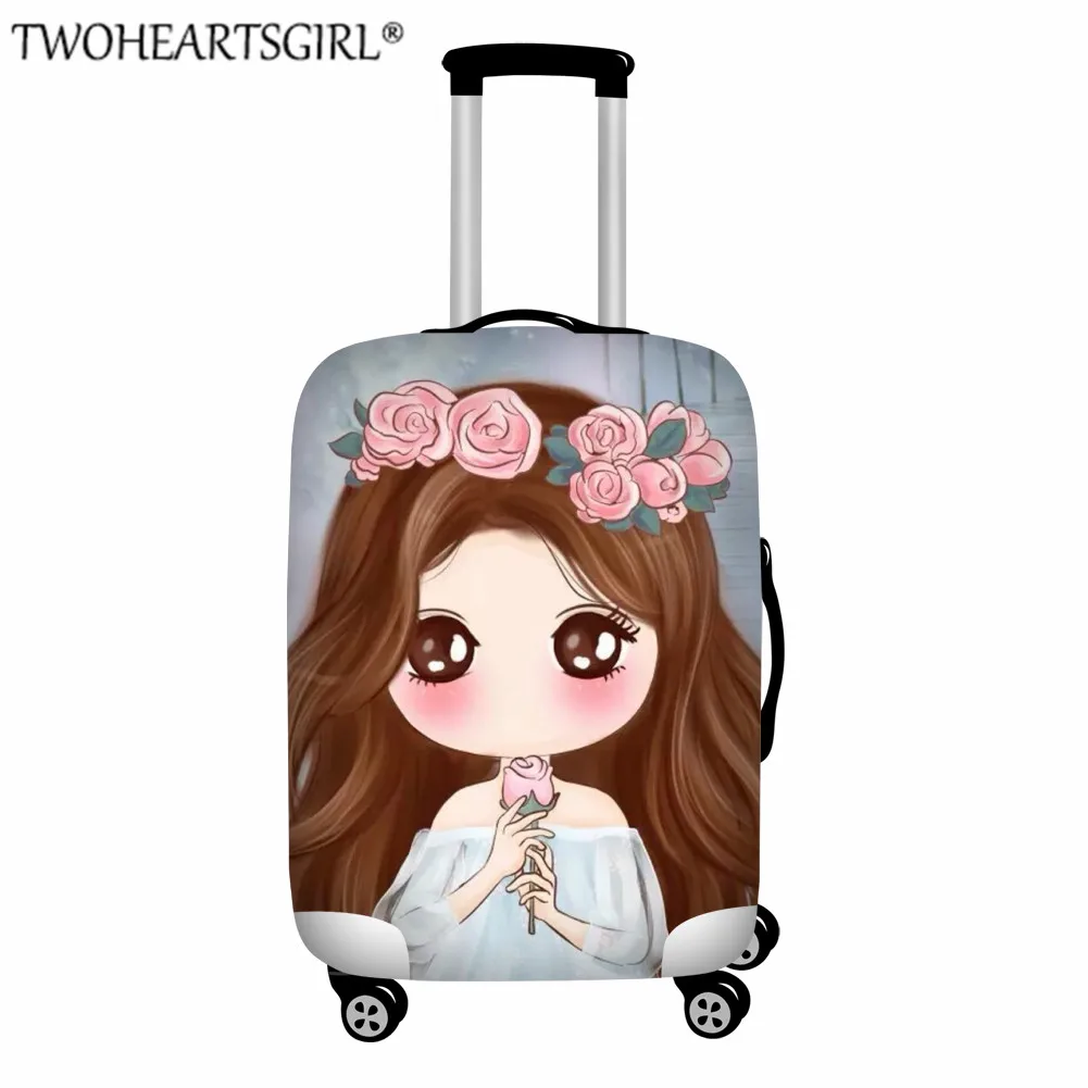 TWOHEARTSGIRL принцесса девочка защитный чехол для путешествий багаж Чехол Эластичный водонепроницаемый багаж Чехлы for18-32inch багажник чехол