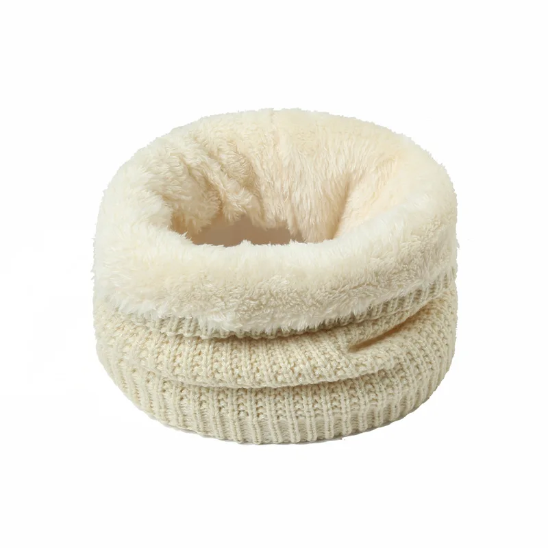 

2019 New Korean Warm Solid Brushed Knit Neck Circle Go Out Wrap Cowl Loop Snood Shawl Outdoor Ski Climbing Scarf For Men Women