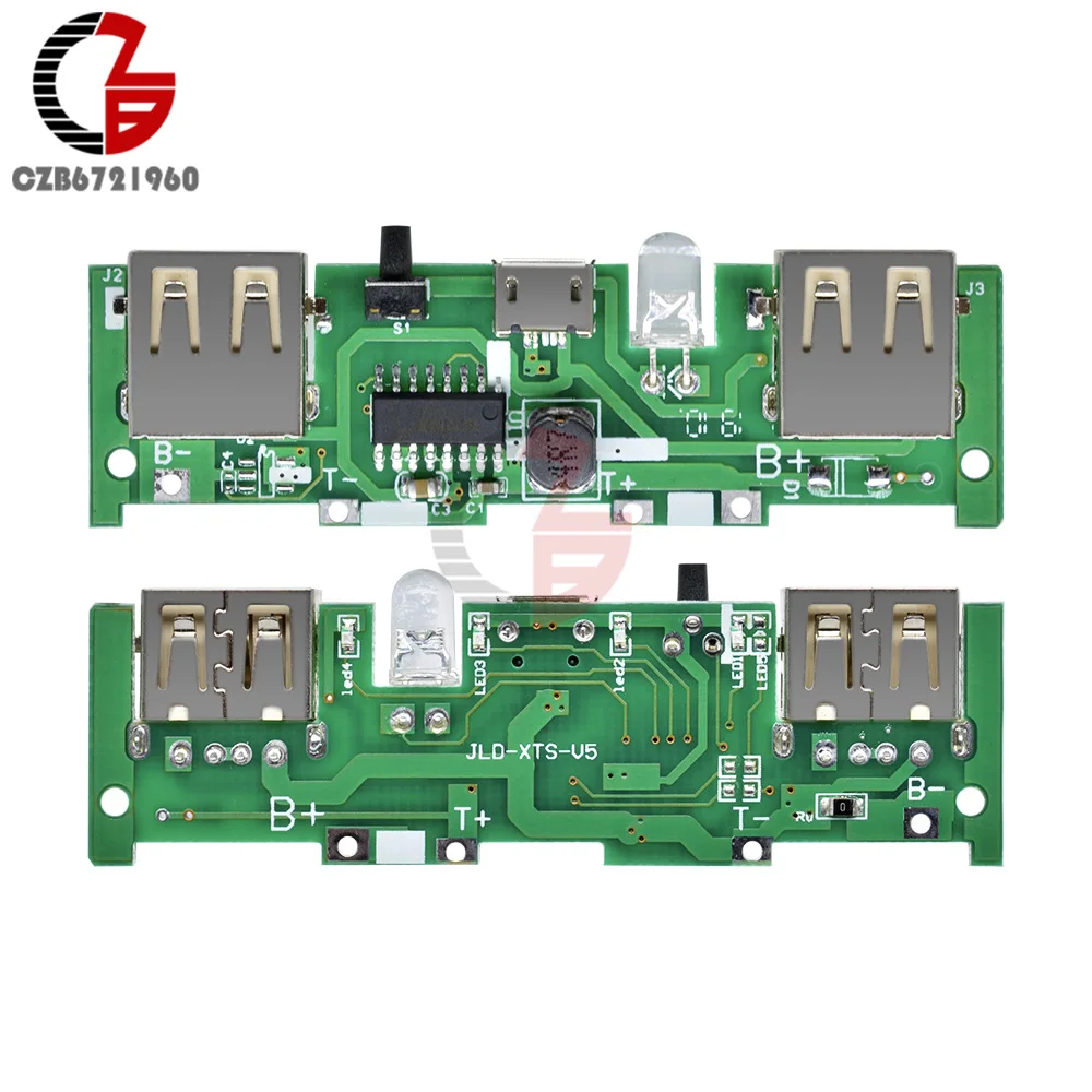 2 USB выхода DC 5V 2A 1A мобильный Банк питания зарядный Модуль Micro USB 18650 литиевая батарея зарядное устройство Baord DIY