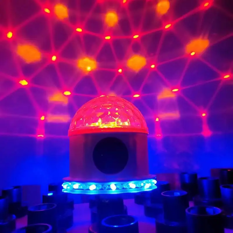 6LED RGB умный цветной Bluetooth шаровой Светильник E27 беспроводной пульт дистанционного голосовой лампы