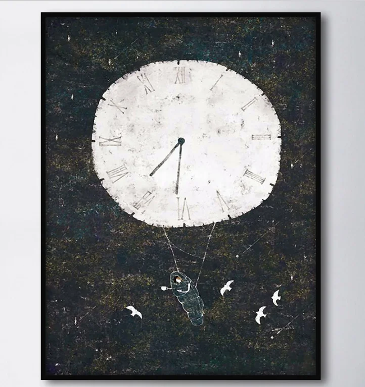 

In The Long time Of The Nordic Abstract Wall Art Painted on Canvas Modern Home Living Room Decorative Painting
