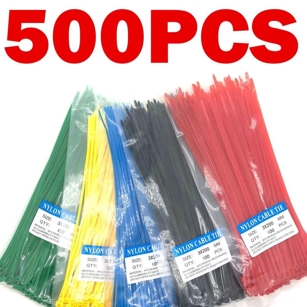 

Zip Ties500Pcs 3x200mm Nylon Self-locking Cable Ties Color Plastic Zip Tie High Quality Cable ties are available on aliexpress