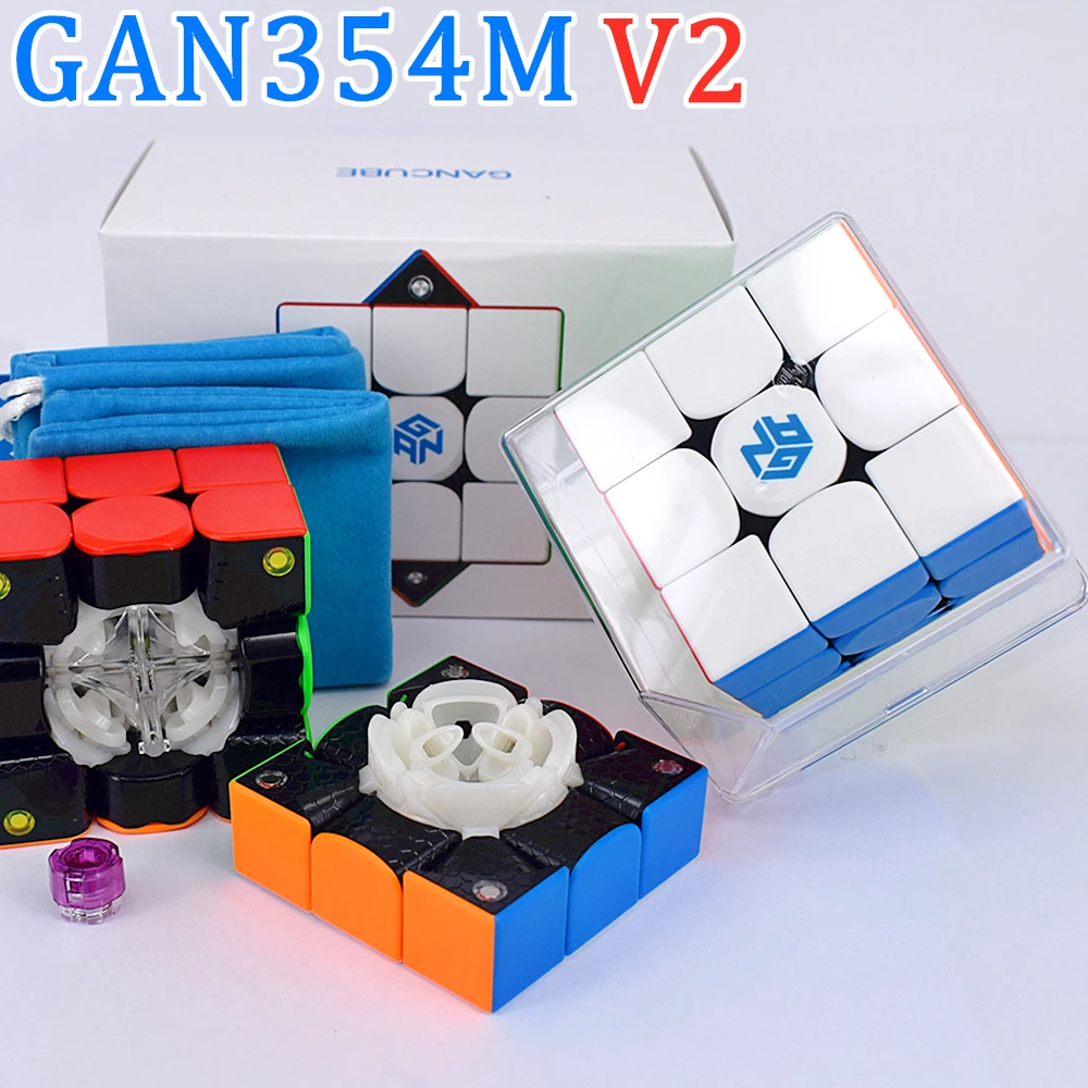Магнитный магический куб GAN354M V2 3x3x3 gans cube GAN354 M v2 скоростной GAN 354 3x3 cubo magico
