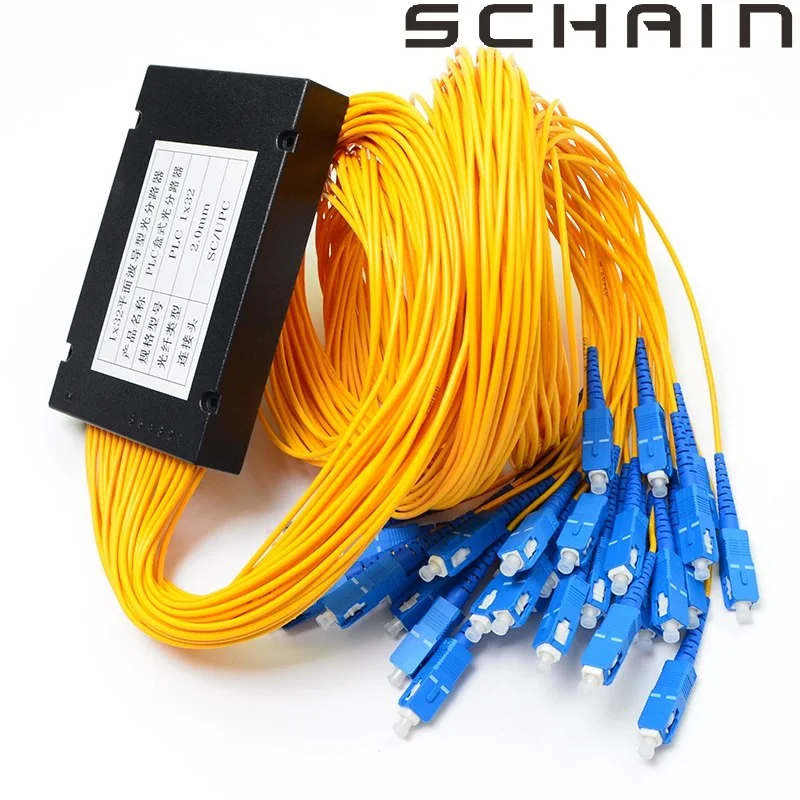 

1 x 32 SC APC UPC Cassette Type PLC Splitter G657A Fiber Plastic ABS Box Package Fibra Opitca PLC Splitter SC APC UPC Connector