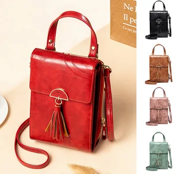 

New Tassel Zipper Mini Summer Shoulder Bags For Women Lady Messenger Crossbody Phone Bag Card Holder Small Handbag Purses Female
