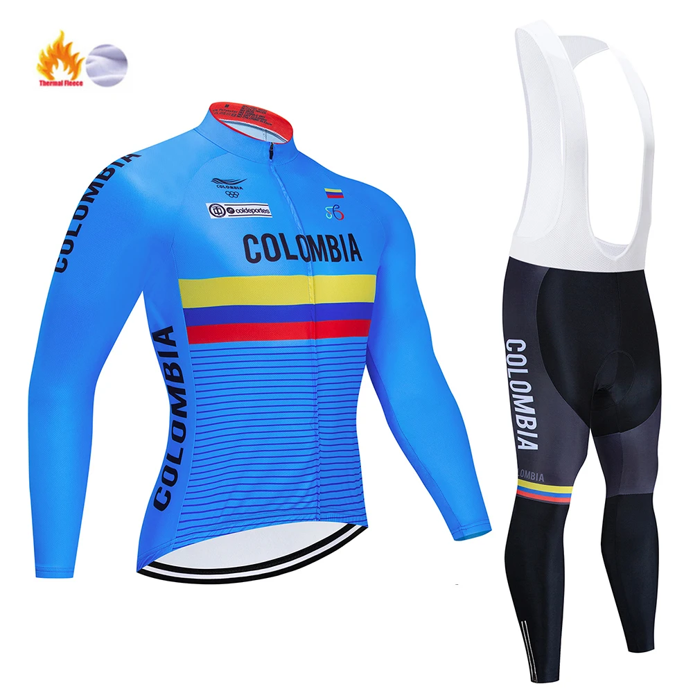 Pro Team, комплект Джерси для велоспорта, Мужская одежда для велоспорта Ropa Ciclismo, Зимняя Теплая Флисовая одежда для велоспорта - Цвет: Cycling suit