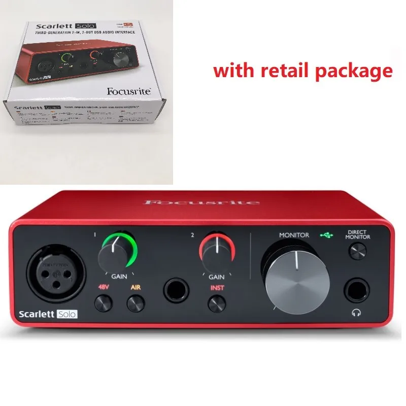 【新品】Focusrite／ScarlettSolo／オーディオインターフェース Focusrite-scarlettsolo 192世代オーディオインターフェース,usb