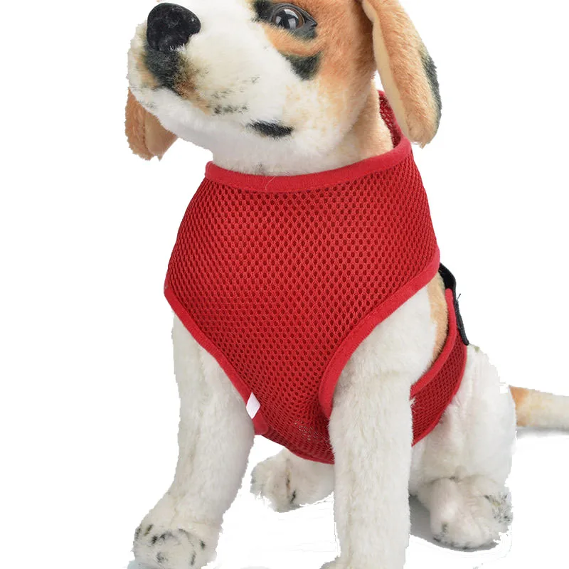 Регулируемый мягкий дышащий ошейник для собак 7 цветов нейлоновый сетчатый