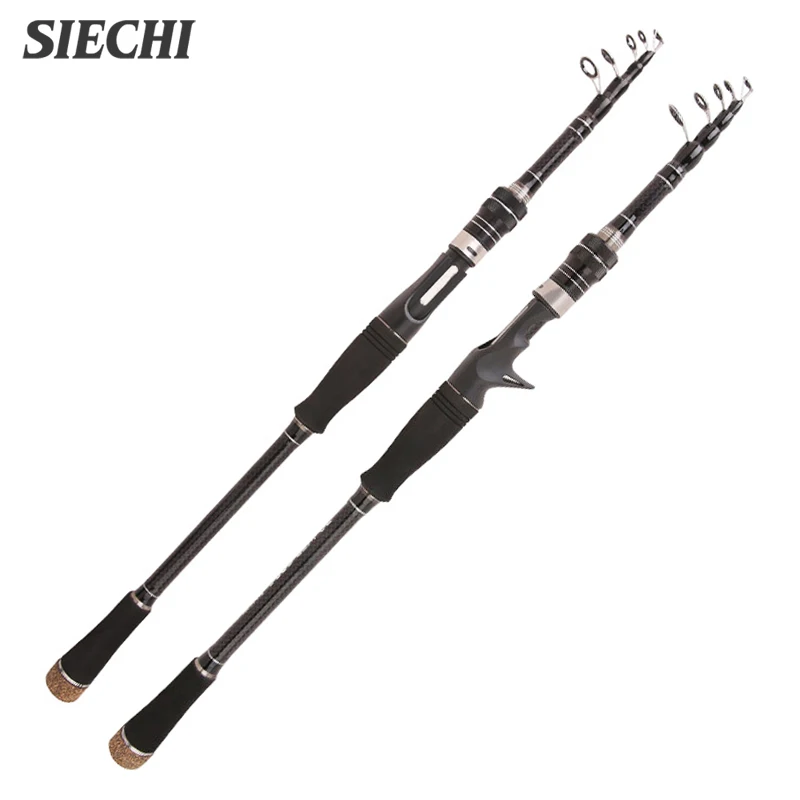 SIECHI Telescopic Fishing Rod Ultralight Weight Spinning Fishing Rod Carbon  Fiber Material 1.8-3.6m Fishing Rod Tackle