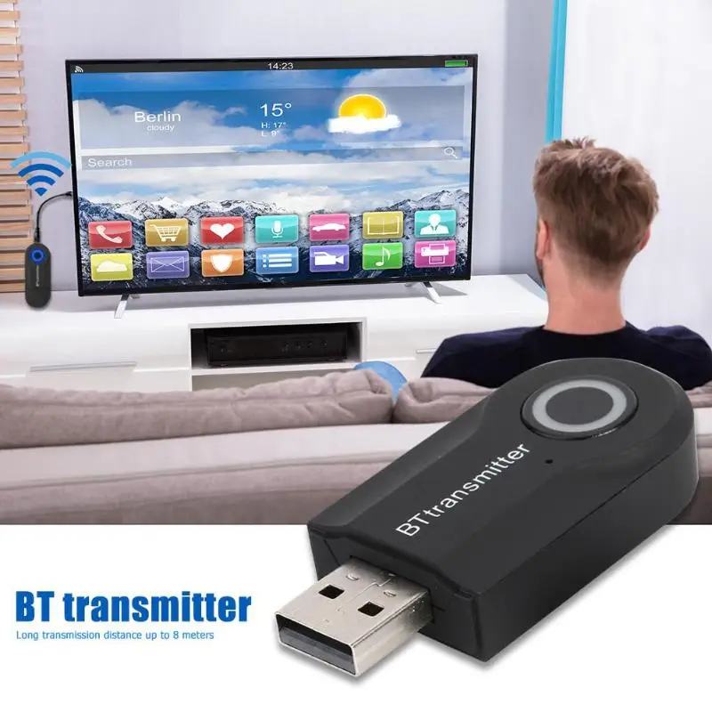 

Wireless USB Bluetooth 4.2 Adapter Mini Dongle Music Sound Transmitter for PC Plug and Play USB Power Supply No Time Limit