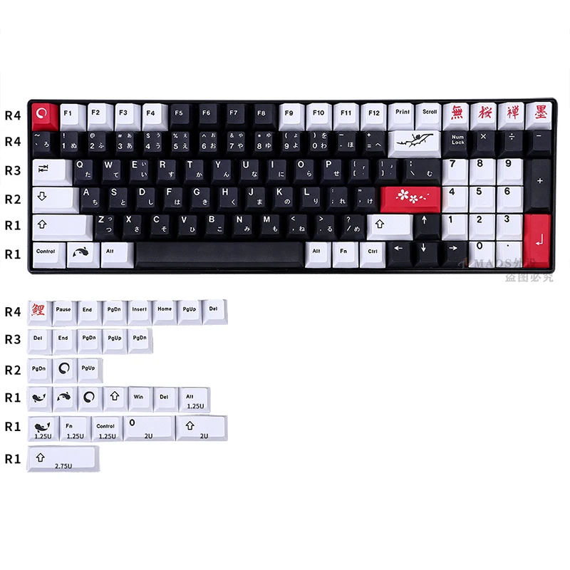 CJXSP PBT 61 Keycaps 60 Percent, OEM Profile Gaming Keycaps Cherry MX Rgb Backlit Keycap Set For 60percent Mechanical Keyboard Anne Pro 2pokerrk61gk61ganss Alt61only Keycaps Eriki B08vd87t33
