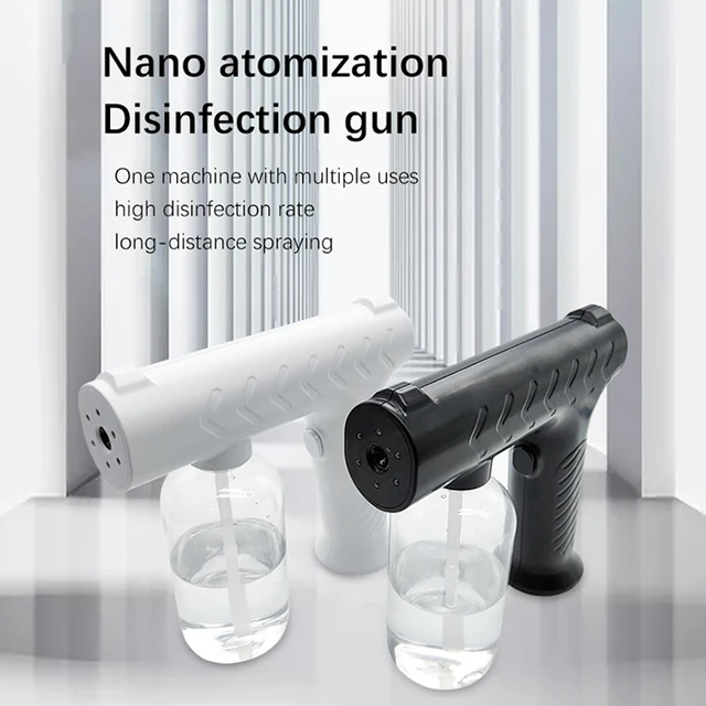 Új 300 Ml -Es Vezeték Nélküli Kék Világos Nano Gőz Atomizáló Ködös Fertőtlenítő Víz Permetezőgép Gőzpermetű Fegyverek Kerti Kiegészítők