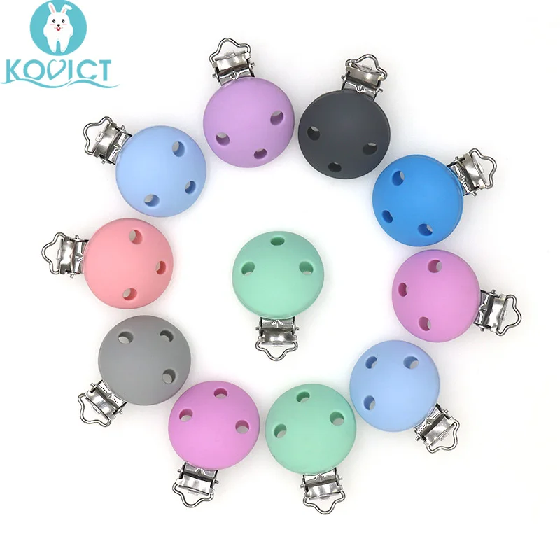 Pacifer Clips Dummy Chain Diy Baby Teether-Clip Nipple-Holder Rodent Round-Shape Silicone