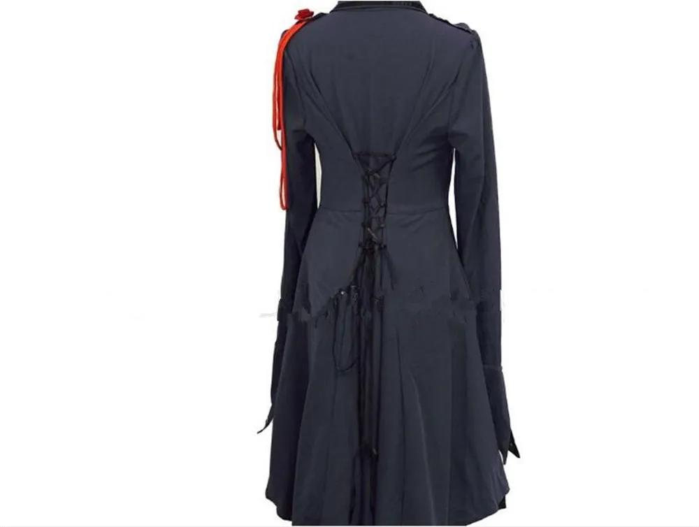 Готическое платье лолиты средневековый Викторианский винтажный Красный Фиолетовый Черный костюм на Хэллоуин для женщин B363