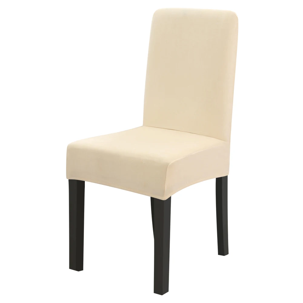 beige yellow 1/2/4 предметов суперэластичных вельветовых стул с обивкой из ткани крышки анти-грязный Сменные Чехлы стрейч сиденье чехлы на стулья для свадьбы или торжественного случая отель Вечерние - Цвет: beige yellow