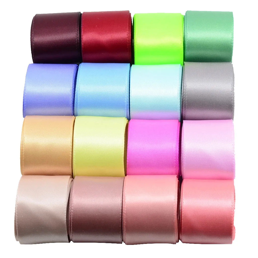 26 Yards 25mm/0.98'' Wide Satin Ribbon Double Sided Faced Craft Ribbons Wedding Party Favors Decoration Gift Wrapping Bow DIY