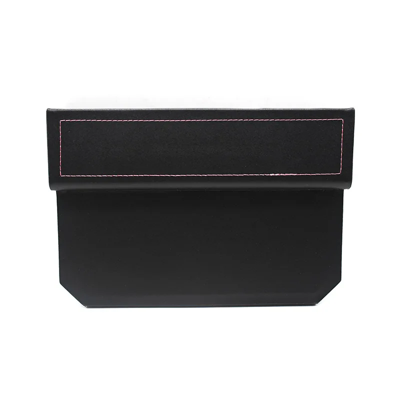 beyisi Car Seat Side Slit Organizer car PU Leather Storage Box for Wallet Phone Coins Cigarette Keys box For Universal