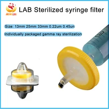 

50pcs/box Sterilized Syringe Filters13mm 25mm 0.22μm 0.45μm Disposable Independent Packaging Syringe Filters Medical Supplies