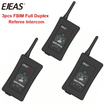 

3pcs 2019 Latest EJEAS FBIM 1200M Handsfree 4 Riders Moto BT Interphone Headset Bluetooth Full Duplex Football Referee Intercom