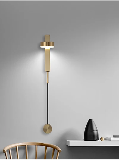 Современный светодиодный настенный светильник с вращающимся сиденьем в скандинавском стиле, прикроватная тумбочка для спальни, ТВ, современные светильники для гостиной - Цвет абажура: Gold