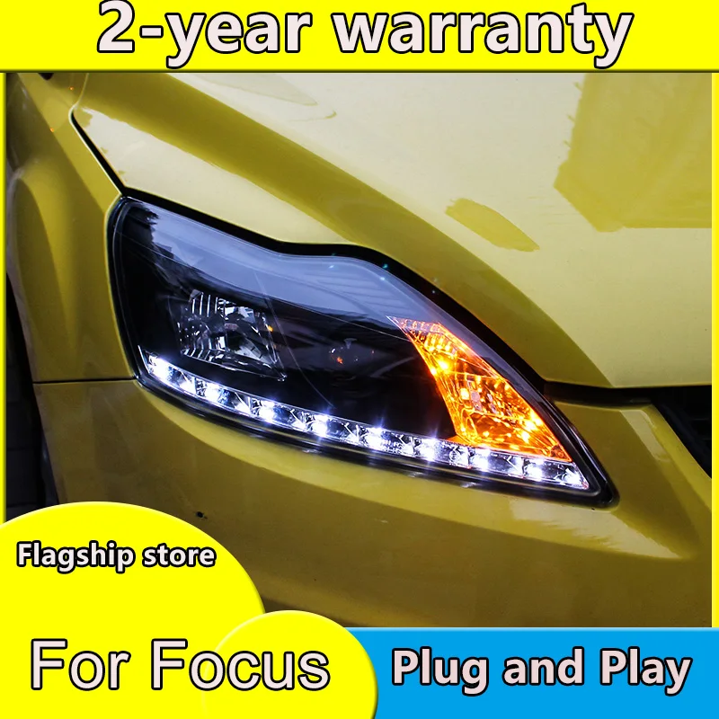 

Автомобильный Стайлинг, передние фары s для Ford Focus 2009-2011 светодиодный ные передние фары для фокусировки, передние фары, светодиодные дневные ходовые огни, светодиодные дневные ходовые огни, Биксеноновые HID