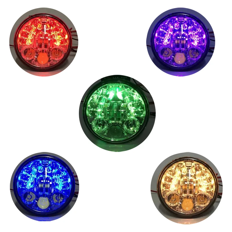 5 3/" 5,75 дюймов мотоциклетный Прожектор круглый RGB светодиодный налобный фонарь для Harley Softail Dyna Sportster 1 шт