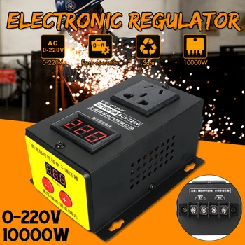 

AC 220V 10000W SCR Electronic Voltage Regulator LED Display Temperature Speed Adjust Controller Dimming Dimmer Thermostat